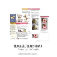 Huggable bear Shunya  amigurumi pattern by LittleOwlsHut