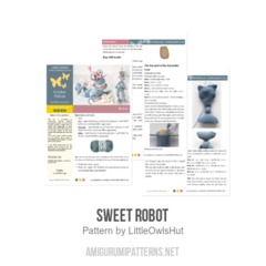 Sweet Robot amigurumi pattern by LittleOwlsHut