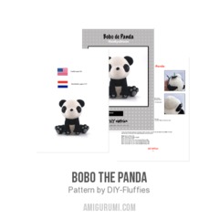 Bobo the Panda amigurumi pattern by DIY Fluffies