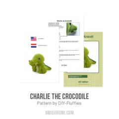 Charlie the Crocodile amigurumi pattern by DIY Fluffies