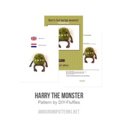 Harry the monster amigurumi pattern by DIY Fluffies