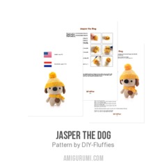 Jasper the Dog amigurumi pattern by DIY Fluffies