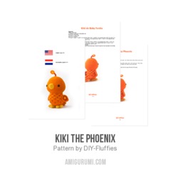 Kiki the Phoenix amigurumi pattern by DIY Fluffies