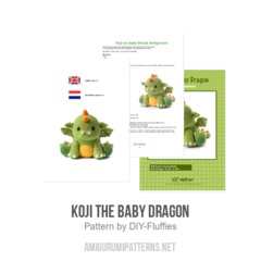 Koji the baby Dragon amigurumi pattern by DIY Fluffies