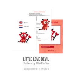 Little Love Devil  amigurumi pattern by DIY Fluffies
