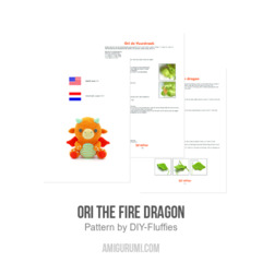 Ori the Fire Dragon amigurumi pattern by DIY Fluffies