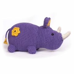 Purple Rhino amigurumi pattern by DIY Fluffies
