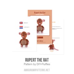 Rupert the Rat amigurumi pattern by DIY Fluffies
