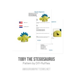 Toby the Stegosaurus Dinosaur amigurumi pattern by DIY Fluffies