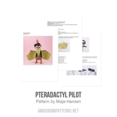 Petra the Pterodactyl amigurumi pattern by Maja Hansen