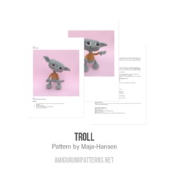 Troll amigurumi pattern by Maja Hansen