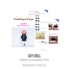 Avy Doll amigurumi pattern by VenelopaTOYS