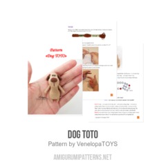 Dog TOTO amigurumi pattern by VenelopaTOYS
