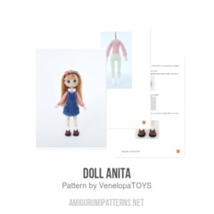 Doll Anita amigurumi pattern by VenelopaTOYS