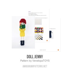 Doll Jenny amigurumi pattern by VenelopaTOYS