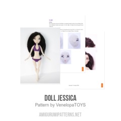 Doll Jessica amigurumi pattern by VenelopaTOYS