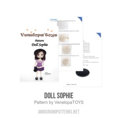 Doll Sophie amigurumi pattern by VenelopaTOYS