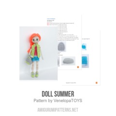 Doll Summer amigurumi pattern by VenelopaTOYS