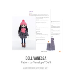 Doll Vanessa amigurumi pattern by VenelopaTOYS