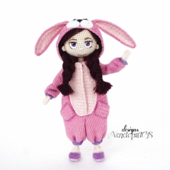 Doll in Kigurumi Costume  amigurumi by VenelopaTOYS