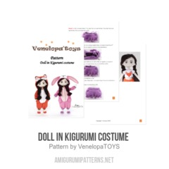 Doll in Kigurumi Costume  amigurumi pattern by VenelopaTOYS