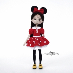 Doll in Minnie Mouse Costume amigurumi pattern by VenelopaTOYS