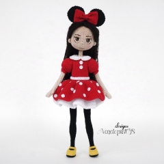 Doll in Minnie Mouse Costume amigurumi by VenelopaTOYS
