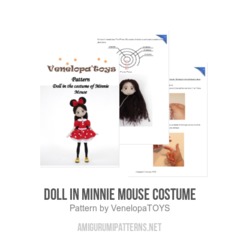 Doll in Minnie Mouse Costume amigurumi pattern by VenelopaTOYS