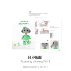 Elephant amigurumi pattern by VenelopaTOYS