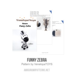 Funny Zebra amigurumi pattern by VenelopaTOYS
