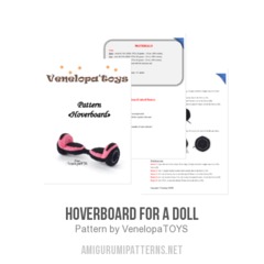 Hoverboard for a doll amigurumi pattern by VenelopaTOYS
