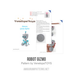 Robot Gizmo amigurumi pattern by VenelopaTOYS