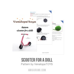 Scooter for a doll amigurumi pattern by VenelopaTOYS