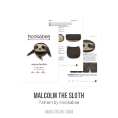 Malcolm the Sloth amigurumi pattern by Hookabee