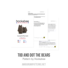 Tod and Dot the bears amigurumi pattern by Hookabee