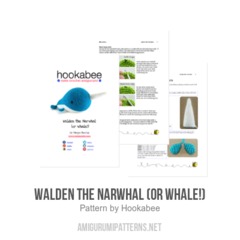 Walden the Narwhal (or Whale!) amigurumi pattern by Hookabee