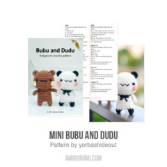 Mini Bubu and Dudu amigurumi pattern by yorbashideout