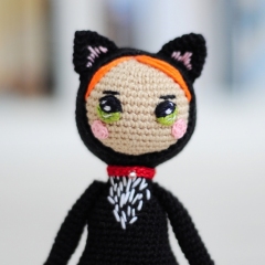 Stylish catgirl amigurumi pattern by yorbashideout
