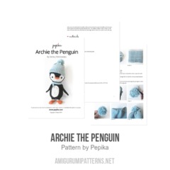 Archie the Penguin amigurumi pattern by Pepika