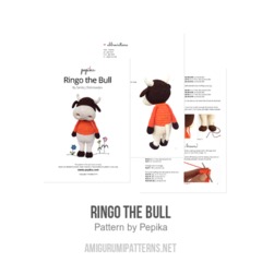 Ringo the Bull amigurumi pattern by Pepika