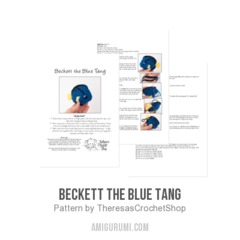 Beckett the Blue Tang amigurumi pattern by Theresas Crochet Shop