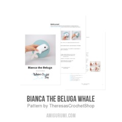 Bianca the Beluga Whale amigurumi pattern by Theresas Crochet Shop