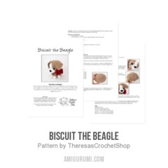 Biscuit the Beagle amigurumi pattern by Theresas Crochet Shop