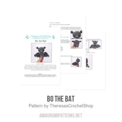 Bo the Bat amigurumi pattern by Theresas Crochet Shop