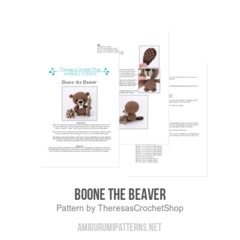 Boone the Beaver amigurumi pattern by Theresas Crochet Shop