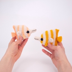 Bubbles the Butterfly Fish amigurumi pattern by Theresas Crochet Shop