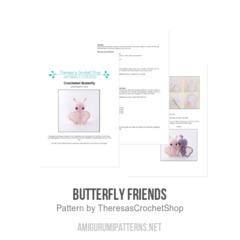 Butterfly Friends amigurumi pattern by Theresas Crochet Shop