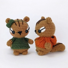 Chip and Charlee the Chipmunks amigurumi pattern by Theresas Crochet Shop