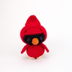 Clarence the Cardinal amigurumi pattern by Theresas Crochet Shop