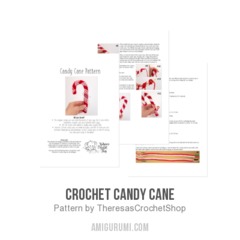 Crochet Candy Cane amigurumi pattern by Theresas Crochet Shop